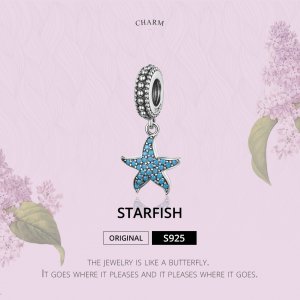 Stříbrné Visací Přívěsek Mořská Hvězdice SCC1210, Kubická zirkonie, Pandora styl