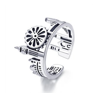 Stříbrné prsten Hrad V Oblacích SCR474 Pandora styl