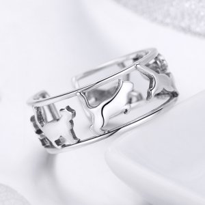 Stříbrné prsten Kočičí Hvězda SCR473 Pandora styl