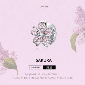 Stříbrné Přívěsek Sakura SCC1291, Kubická zirkonie, Pandora styl