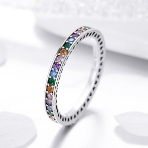 Stříbrné prsten Duha SCR392, Kubická zirkonie, jako Pandora