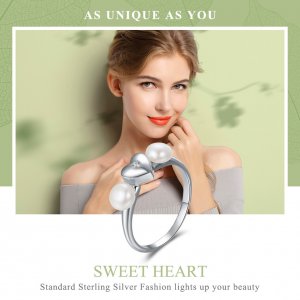 Stříbrné prsten Voňavé Srdce SCR156, Kubická zirkonie, jako Pandora