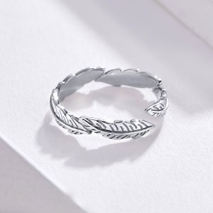 Stříbrné prsten Pírko SCR517 Pandora styl