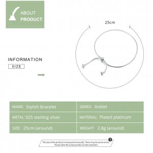 Stříbrné Anklet Stylový SCT016 jako Pandora