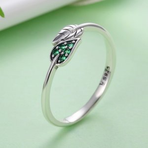 Stříbrné prsten Výhonek SCR093, Kubická zirkonie, jako Pandora