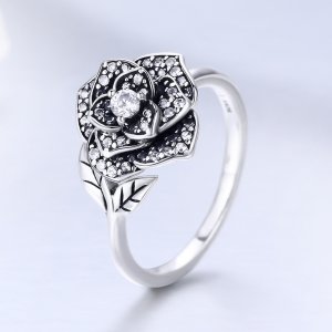 Stříbrné prsten Růže Láska SCR382 Pandora styl