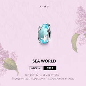 Stříbrné Přívěsek Mořský Svět SCC1257, Murano sklo, jako Pandora