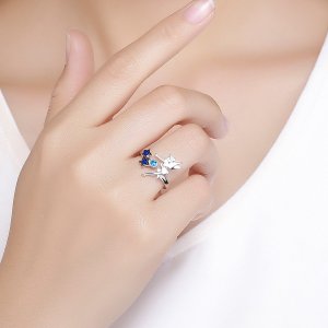 Stříbrné prsten Noční Víla SCR349, Kubická zirkonie, jako Pandora