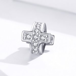 Stříbrné Přívěsek Kříž SCC1292, Kubická zirkonie, Pandora styl