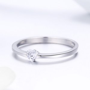 Stříbrné prsten Jednoduché Elegantní SCR450, Kubická zirkonie, jako Pandora