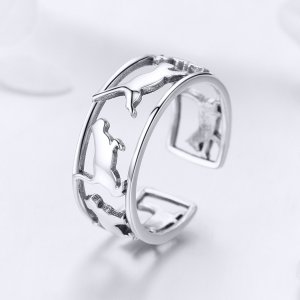 Stříbrné prsten Kočičí Hvězda SCR473 Pandora styl