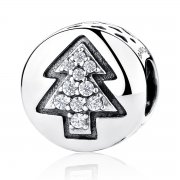 Stříbrné Přívěsek Vánoční Strom SCC064, Kubická zirkonie, Pandora styl