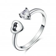 Stříbrné prsten Srdce A Duše SCR073, Kubická zirkonie, jako Pandora