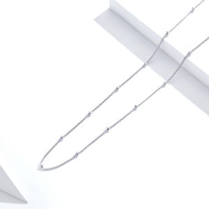 Stříbrné Řetízkový náhrdelník Základní Řetěz Malých Kuliček SCN391 Pandora styl