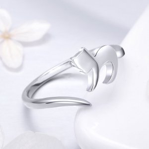 Stříbrné prsten Hloupá Kočka SCR420 Pandora styl