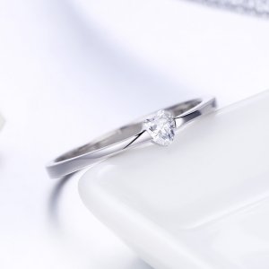 Stříbrné prsten Jednoduché Elegantní SCR450, Kubická zirkonie, jako Pandora