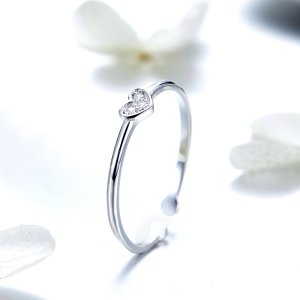 Stříbrné prsten Srdce Dámy SCR491, Kubická zirkonie, jako Pandora