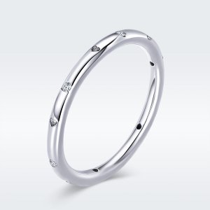 Stříbrné prsten Smluvní Elfové SCR374, Kubická zirkonie, jako Pandora