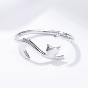 Stříbrné prsten Lepkavá Kočka SCR220 Pandora styl