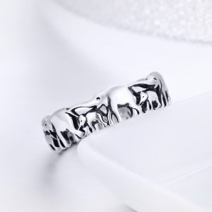 Stříbrné prsten Sloní Rodina SCR344 Pandora styl