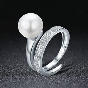 Stříbrné prsten Elegantní Prohlášení SCR231, Kubická zirkonie, jako Pandora