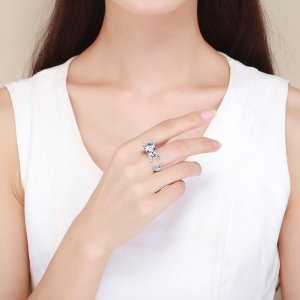 Stříbrné prsten Francouzský Buldoček SCR411 Pandora styl