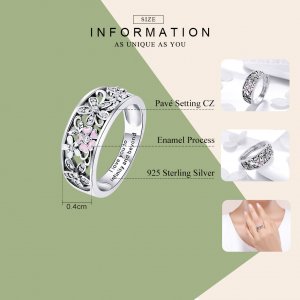 Stříbrné prsten Květinový Tanec SCR390, Kubická zirkonie, jako Pandora
