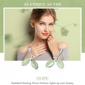 Stříbrné Peckové Náušnice Naděje SCE465 Pandora styl