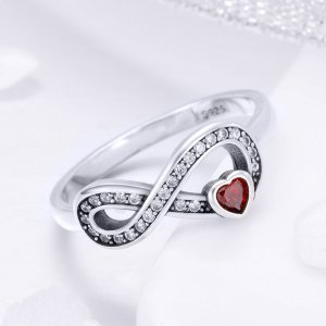 Stříbrné prsten Trvalé Srdce SCR415, Kubická zirkonie, jako Pandora