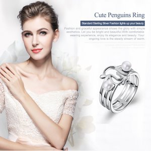 Stříbrné prsten Tučňák SCR152 Pandora styl
