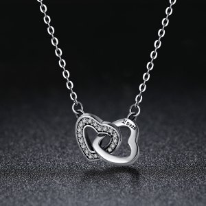 Stříbrné Náhrdelník Srdce A Duše SCN181, Kubická zirkonie, jako Pandora
