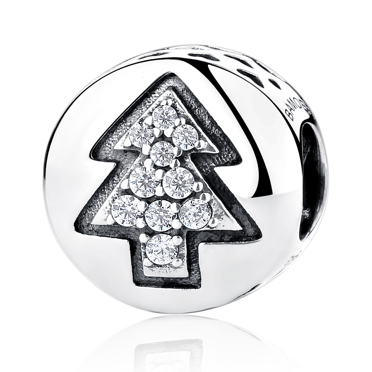 stříbrné přívěsek vánoční strom scc064 kubická zirkonie pandora styl