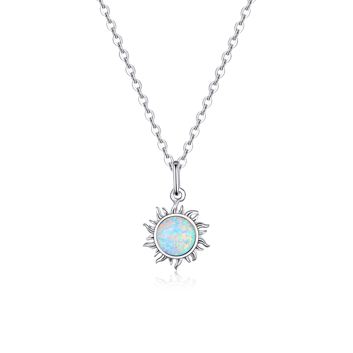 stříbrné náhrdelník modré slunce scn399 pandora styl