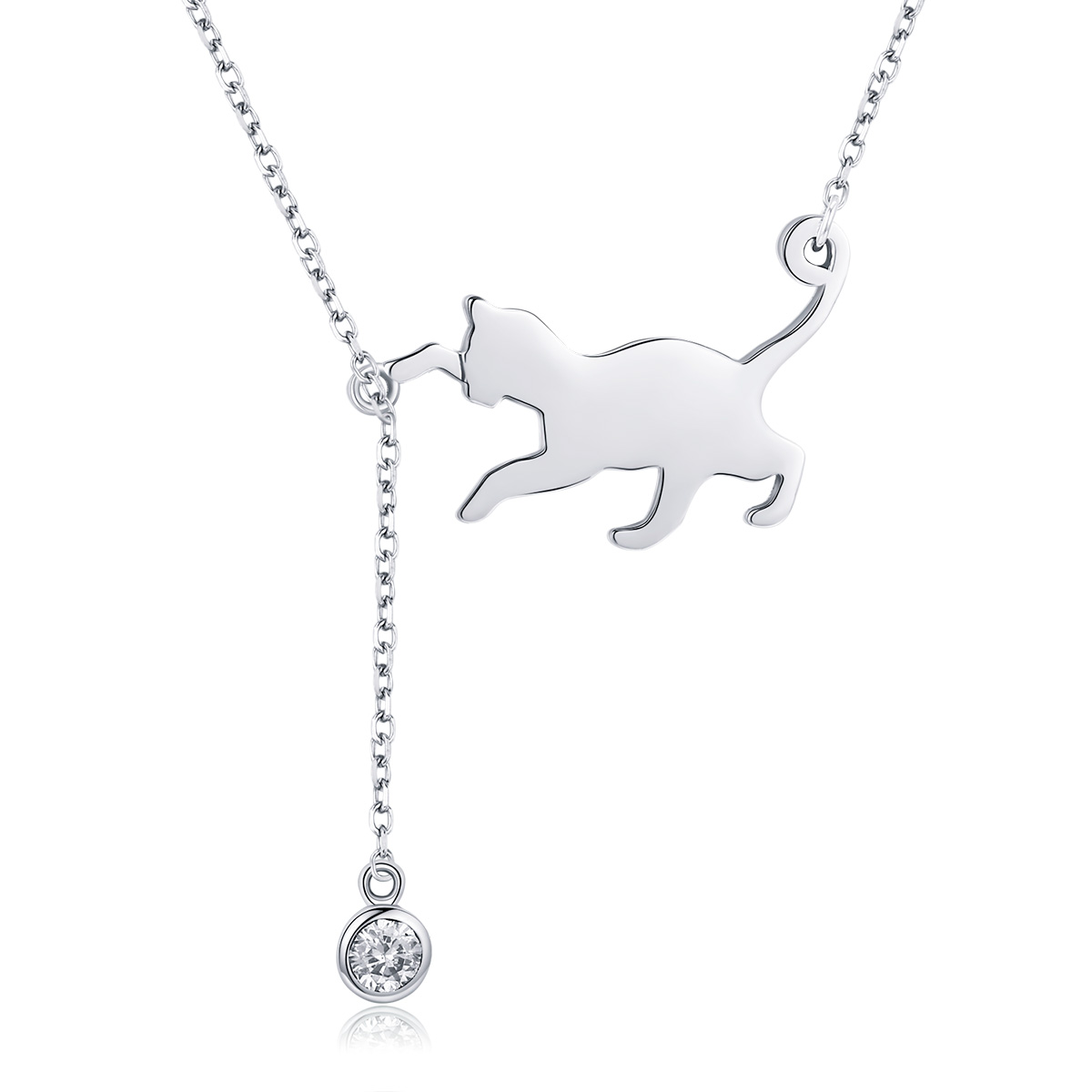 stříbrné náhrdelník naughty kitten scn232 kubická zirkonie jako pandora