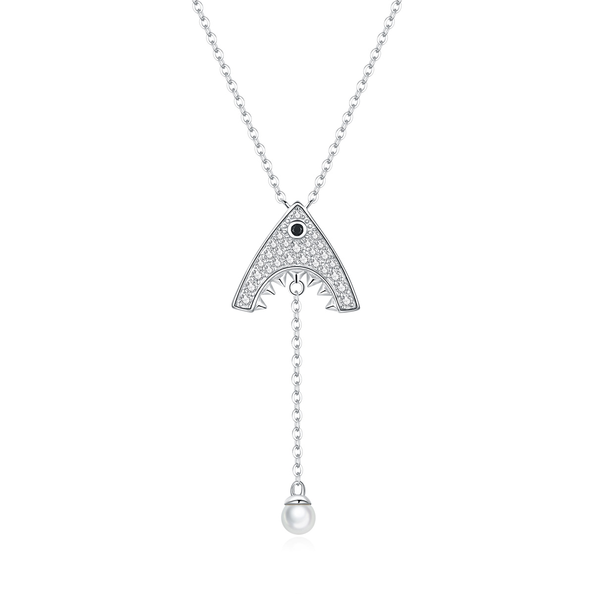 stříbrné náhrdelník žralok scn369 kubická zirkonie jako pandora