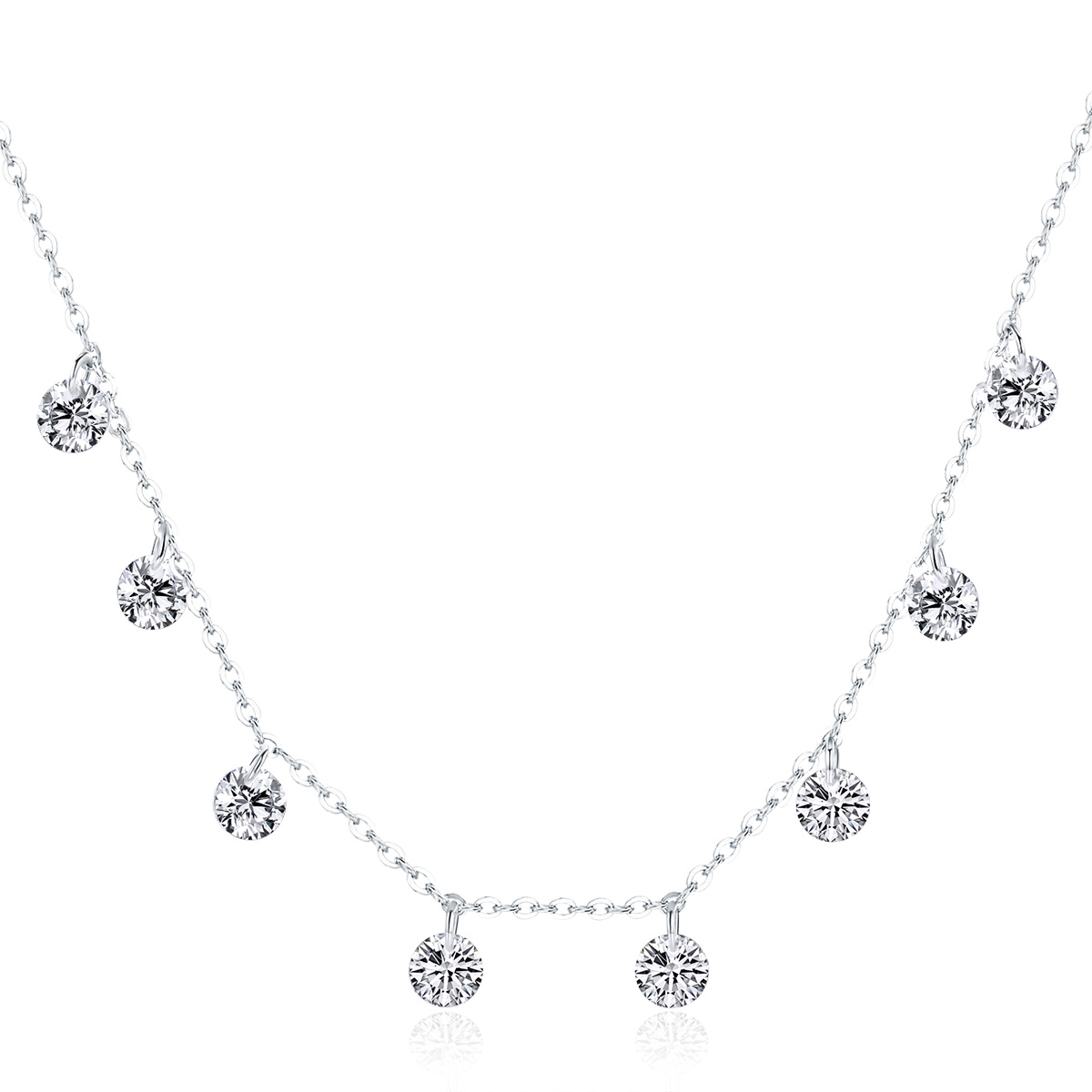 stříbrné řetízkový náhrdelník krása jednoduchosti scn299 kubická zirkonie jako pandora