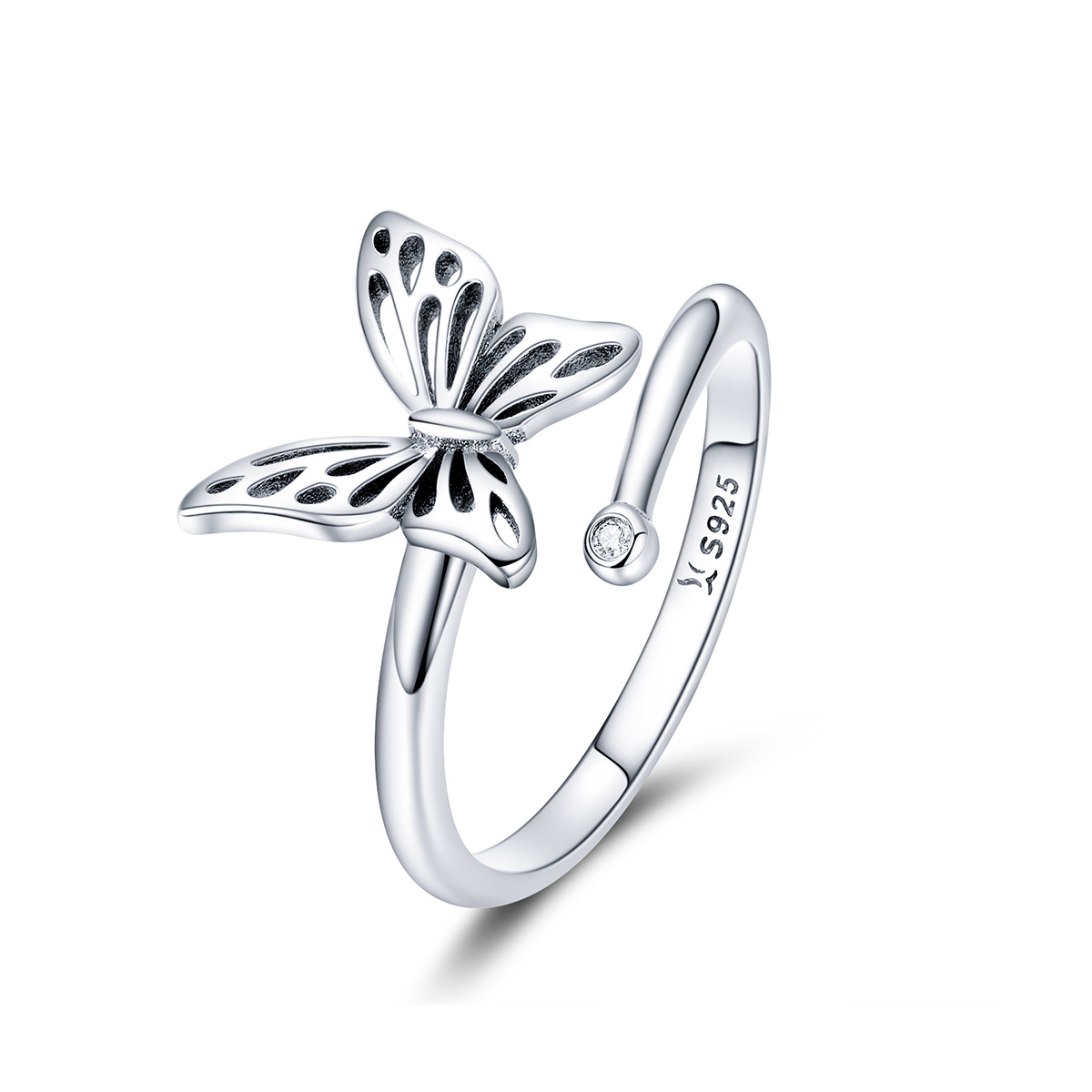 stříbrné prsten motýlí sen scr448 kubická zirkonie jako pandora