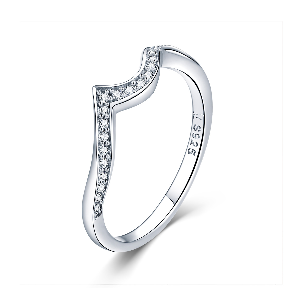 stříbrné prsten ostrý scr469 kubická zirkonie jako pandora