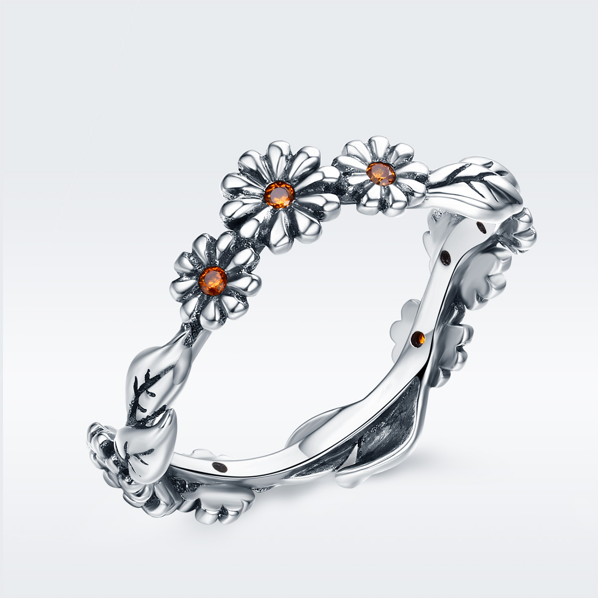 stříbrné prsten sedmikráska květina scr298 kubická zirkonie jako pandora
