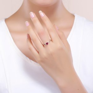 Stříbrné prsten Tlukot Srdce SCR389, Kubická zirkonie, jako Pandora
