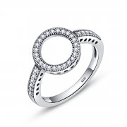 Stříbrné prsten Halo SCR041, Kubická zirkonie, jako Pandora