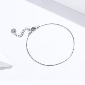 Stříbrné Hadovitý řetízkový náramek Hadí Řetěz SCB153, Kubická zirkonie, Pandora styl