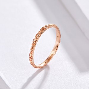 Rose Gold prsten Retro Vzory SCR514, Kubická zirkonie, jako Pandora