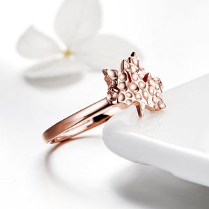 Rose Gold prsten Javorový List SCR481 Pandora styl