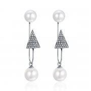 Stříbrné Visací Náušnice Glamour Light Cone SCE136, Kubická zirkonie, Pandora styl