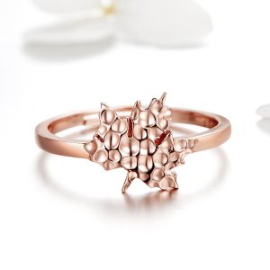 Rose Gold prsten Javorový List SCR481 Pandora styl