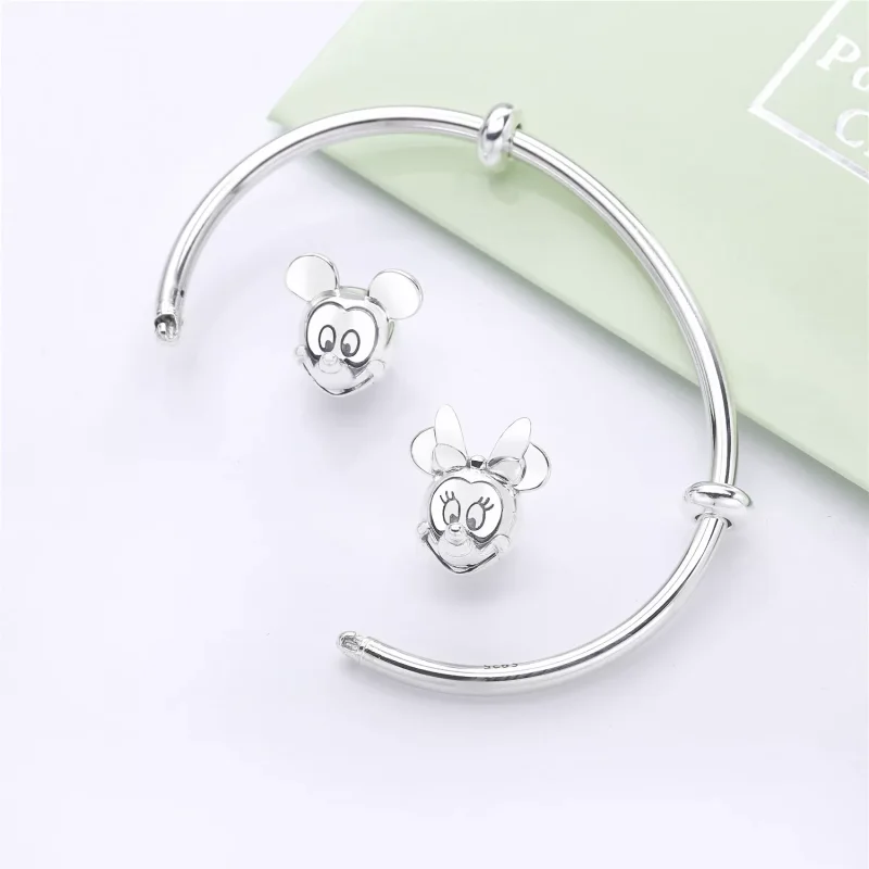 (obrázek pro) Otevřený náramek PANDORA Disney, Mickey a Minnie - 597494 - Zobrazit 4