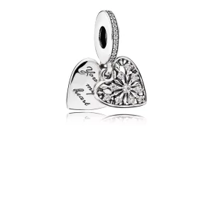 Visací Přívěsek PANDORA Srdce zimy - 796372CZ (obrázek pro) Visací Přívěsek PANDORA Srdce zimy - 796372CZ