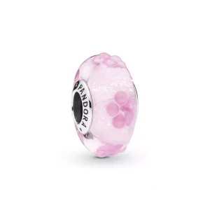 Přívěsek PANDORA Růžové květy ve skle - 797901 (obrázek pro) Přívěsek PANDORA Růžové květy ve skle - 797901