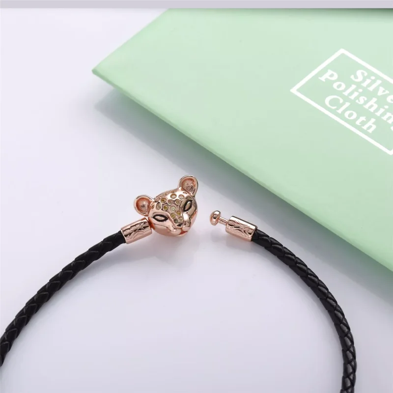 (obrázek pro) Sezónní pletený kožený Náramek PANDORA Moments - 588053CBK-S - Zobrazit 4